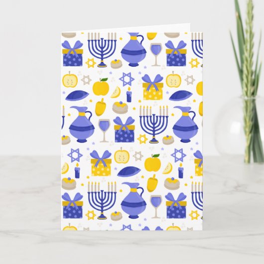 Invitation hanukkah dreidel menorah (Devant)