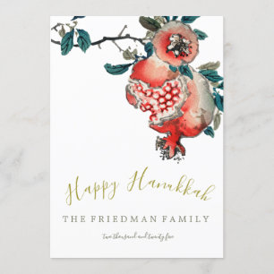 Invitation Hanukkah Festival de Lumière Élégant Grenade Or