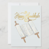Invitation Hanukkah personnalisable  (Dos)