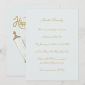 Invitation Hanukkah personnalisable  (Devant / Derrière)