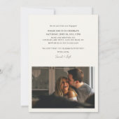 Invitation Happily Ever After 2 Photo Cream Engagement Party (Dos)