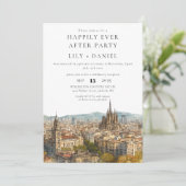 Invitation Happily Ever After Barcelona Wedding (Debout devant)