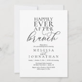 Invitation Happily Ever After Brunch, Modern Classy Wedding (Devant)