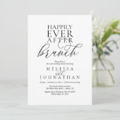 Invitation Happily Ever After Brunch, Modern Classy Wedding (Debout devant)