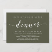 Invitation Happily Ever After Dinner, Modern Minimalist (Devant)