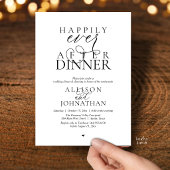 Invitation Happily Ever After Dinner Modern Script Wedding