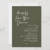 Invitation Happily Ever After Dinner Modern Wedding Party (Devant)