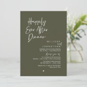 Invitation Happily Ever After Dinner Modern Wedding Party (Debout devant)