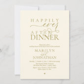 Invitation Happily Ever After Dinner Modern Wedding Reception (Devant)