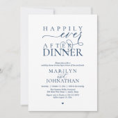 Invitation Happily Ever After Dinner Modern Wedding Reception (Devant)