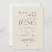 Invitation Happily Ever After Dinner Modern Wedding Reception (Devant)