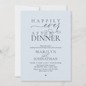 Invitation Happily Ever After Dinner Modern Wedding Reception (Devant)