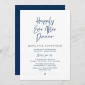 Invitation Happily Ever After Dinner Modern Wedding Reception (Devant / Derrière)