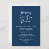 Invitation Happily Ever After Dinner Modern Wedding Reception (Devant)