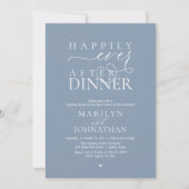 Invitation Happily Ever After Dinner Modern Wedding Reception (Devant)