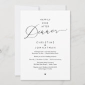 Invitation Happily Ever After Dinner Modern Wedding Reception (Devant)