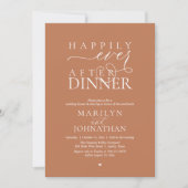 Invitation Happily Ever After Dinner Modern Wedding Reception (Devant)