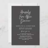 Invitation Happily Ever After Dinner Modern Wedding Reception (Devant)