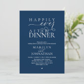 Invitation Happily Ever After Dinner Modern Wedding Reception (Debout devant)