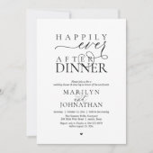 Invitation Happily Ever After Dinner Modern Wedding Reception (Devant)