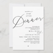 Invitation Happily Ever After Dinner Romantic Wedding Party (Devant)