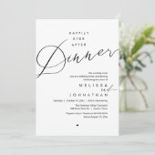 Invitation Happily Ever After Dinner Romantic Wedding Party (Debout devant)