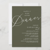 Invitation Happily Ever After Dinner Wedding Reception Dinner (Devant)
