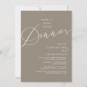 Invitation Happily Ever After Dinner Wedding Reception Dinner (Devant)