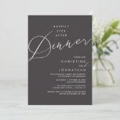 Invitation Happily Ever After Dinner Wedding Reception Dinner (Debout devant)