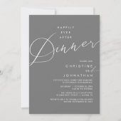 Invitation Happily Ever After Dinner Wedding Reception Dinner (Devant)