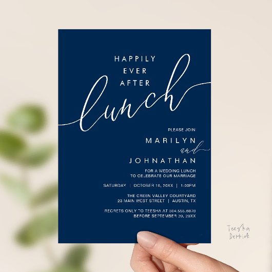 Invitation Happily Ever After Dinner Wedding Reception Dinner