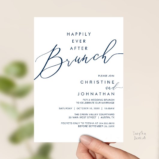 Invitation Happily Ever After Dinner Wedding Reception Dinner