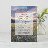 Invitation Happily Ever After Floral Wildflower Wedding (Debout devant)
