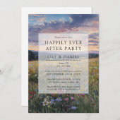 Invitation Happily Ever After Floral Wildflower Wedding (Devant / Derrière)