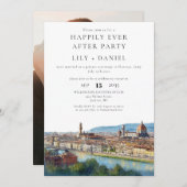 Invitation Happily Ever After Florence Photo Wedding (Devant / Derrière)