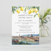 Invitation Happily Ever After Lemons Florence Photo Wedding (Debout devant)