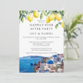 Invitation Happily Ever After Lemons Santorini Photo Wedding (Debout devant)