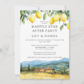 Invitation Happily Ever After Lemons Tuscany Photo Wedding (Devant)