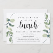 Invitation Happily Ever After Lunch, Greenery Rustic Wedding  (Devant)