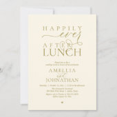 Invitation Happily Ever After Lunch Modern Wedding Elopement (Devant)