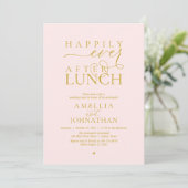 Invitation Happily Ever After Lunch Modern Wedding Elopement (Debout devant)