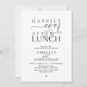 Invitation Happily Ever After Lunch Modern Wedding Elopement (Devant)
