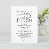 Invitation Happily Ever After Lunch Modern Wedding Elopement (Debout devant)