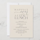 Invitation Happily Ever After Lunch Modern Wedding Elopement (Devant)