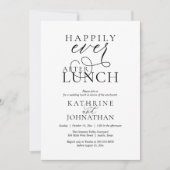 Invitation Happily Ever After Lunch Post Wedding Elopement (Devant)