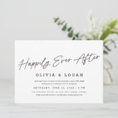 Invitation Happily Ever After Modern Script Wedding Elopement (Debout devant)