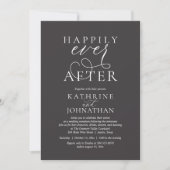 Invitation Happily Ever After, Modern Wedding Reception (Devant)