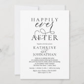 Invitation Happily Ever After, Modern Wedding Reception (Devant)