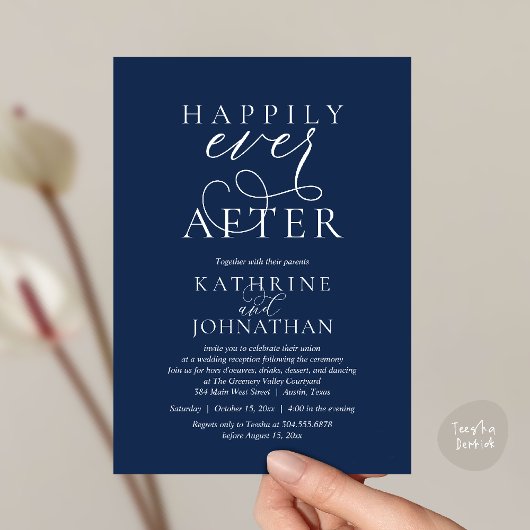Invitation Happily Ever After, Modern Wedding Reception