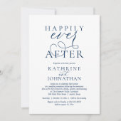 Invitation Happily Ever After, Modern Wedding Reception (Devant)
